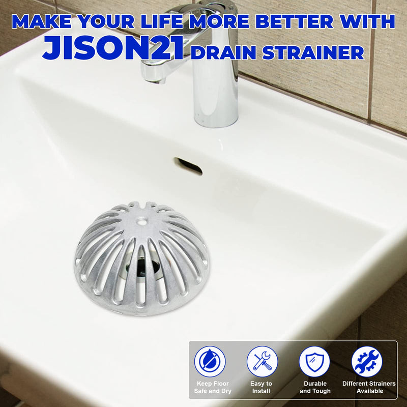 3 Pack Floor Sink Strainer Floor Drain Strainer Heavy Duty Aluminum Dome Sink Drain Strainer Floor Drain Cover for Kitchen, Bar, Outdoor Garden or Bath 5-1/4" Diameter x 2-1/4"H 3