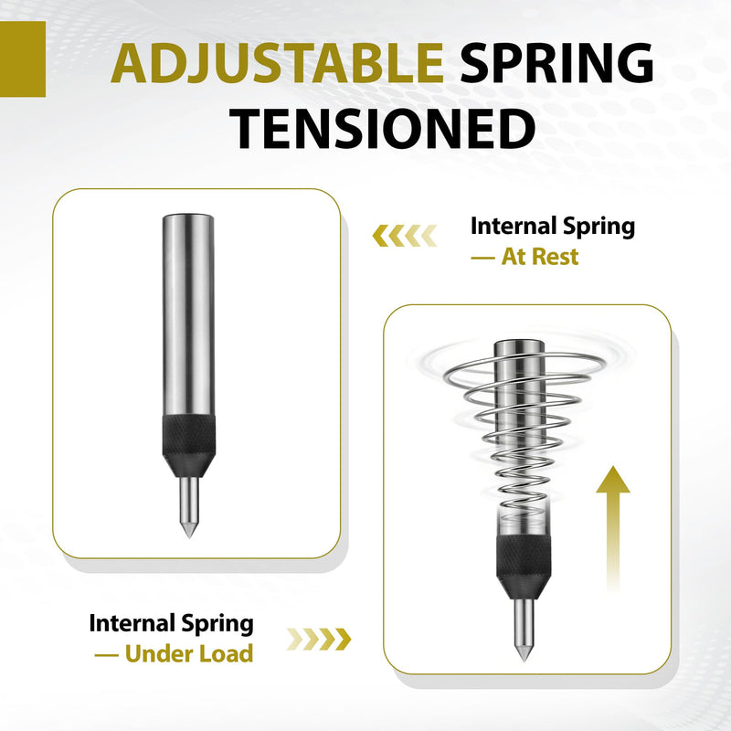 Brown & Sharpe Adjustable Spring Loaded Tap Guide for Tap Alignment, 1/2" Hardened Shank Diameter, for Threading Lathe Mill Jig Bore 1-(Pack)