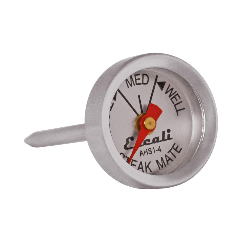 Escali AHS1-4 Easy Read Mini Steak Thermometer Set, Dial Reads Rare, Medium & Well, Dishwasher Safe, Silver Mini (4 Pack)