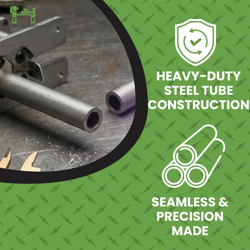 1/2" OD x 3/8" ID x 8" Long Steel Tube/Spacer (2 Pack) Metal Spacers Online Seamless Round Tubes/Spacers – Industrial Metal Tubing for DIY, Cutting, Welding, & Repairs Fits Screws and Bolts 3/8” 2