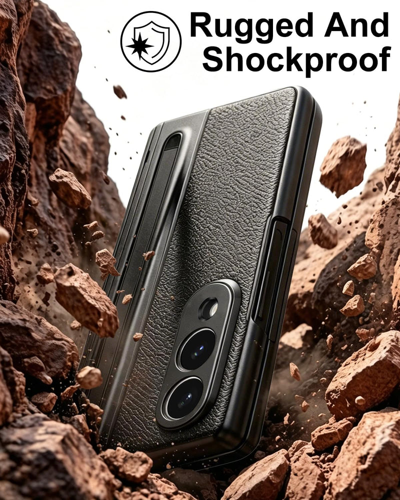 Galaxy Z Fold 8 Wide Case with S Pen Holder & Stylus, Full Body Hinge Case | Galaxy Z Fold 8 & Fold 8 Wide Case with HD Screen Protector, Shockproof Protection Cover, Phone Case mit Hinge & S Pen Stylus Black