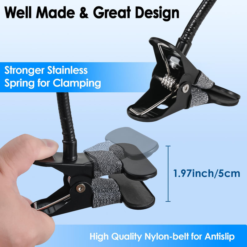 Webcam Stand, Flexible Gooseneck Desk Camera Mount Clamp, Desk Webcam Arm Compatible with Logitech C960 C930e C930 C920 C920S C922x C922 Brio 4K C925e C615, 1/4" Thread