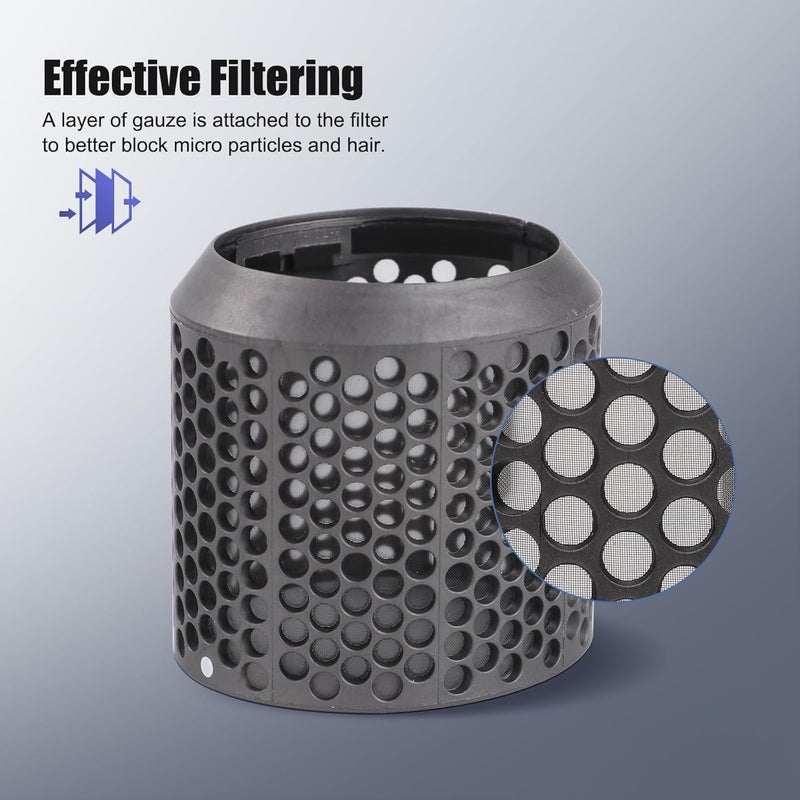 Outer Filter Cage Cover with Cleaning Brush Compatible with Dyson Airwrap HS01 HS05, Strainer Magnetic Filter Replacement Parts 969758-06 969760-01 Dark Grey