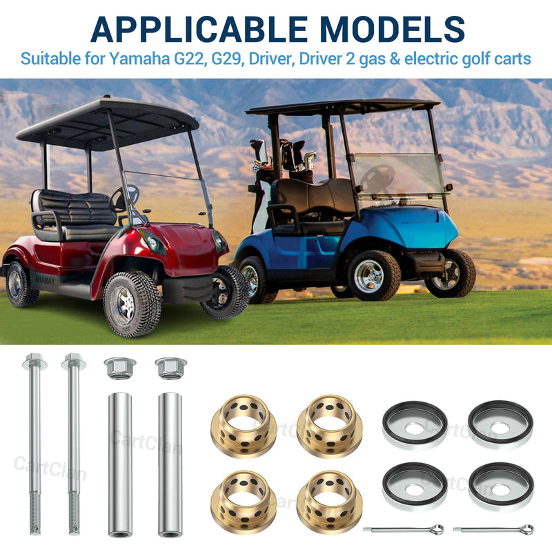 G29 Spindle Repair Kit, G29 Golf Cart King Pin Wear Replacement Kit, Suitable for Gasoline and Electric Models of Yamaha G22, G29, Driver, Driver 2