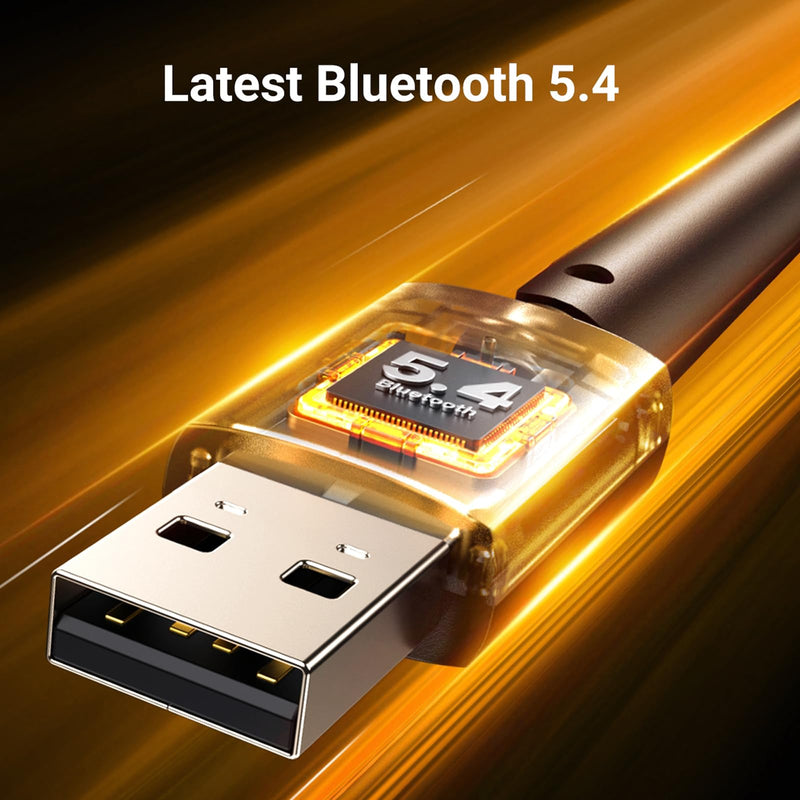 UGREEN Bluetooth Adapter for PC, Bluetooth 5.4 Long Range Dongle Receiver EDR & BLE, Plug & Play for Windows 11/10/8.1, for Headphone/Keyboard/Mouse/Speakers/Printer
