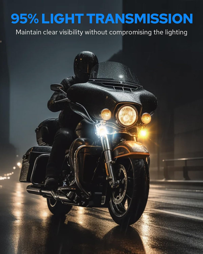 Benlari 2inch Smoke Bullet Turn Signal Light Lens Cover Anti-scratch Lenses Fit for Harley Touring Street Glide Road Glide Road King Electra Glide Softail Dyna Sportster Iron883 1200 (2) 2