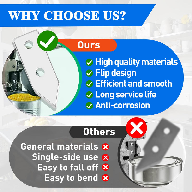 4 Pcs Commercial Can Opener Replacement Blades Compatible with Edlund #1 Can Opener, Easy to Replace 4 Pack