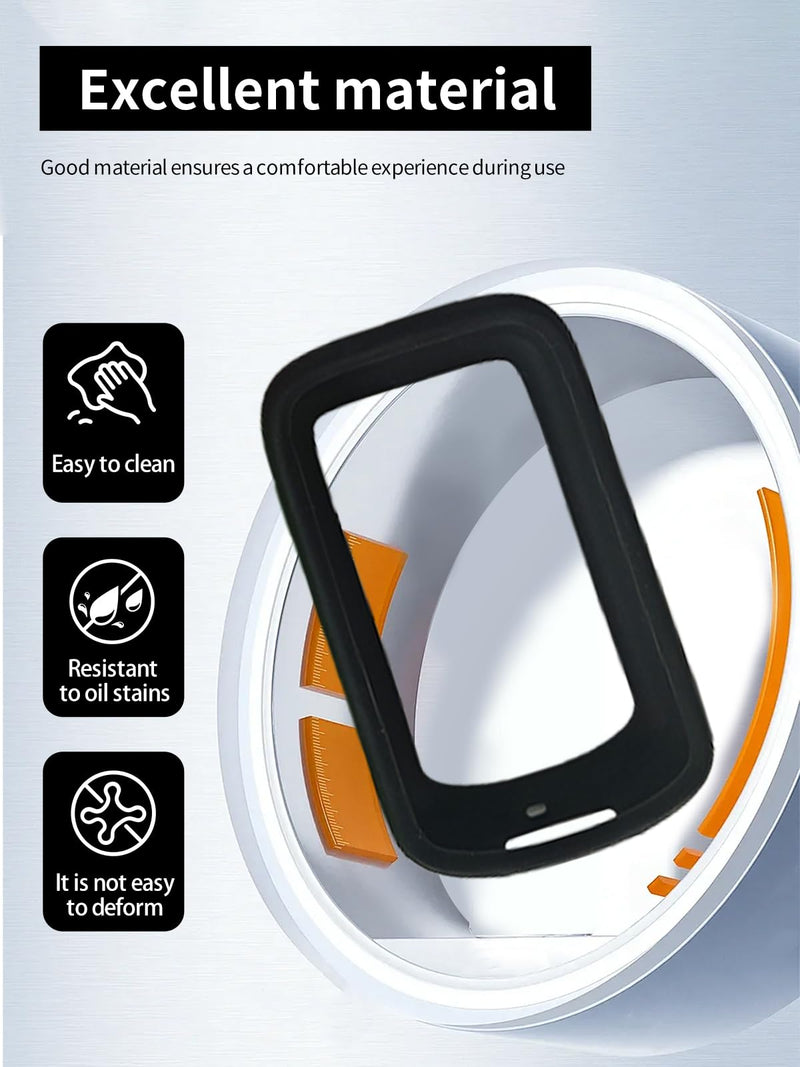Case for iGPSPORT BSC500,WUNIAK Soft Silicone Protective Portable Scratch Shock Resistant Shell Case with Screen Protector for iGPSPORT BSC500,Black
