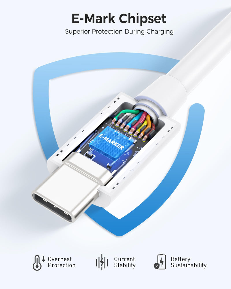 Cable Matters [Intel Certified] 40Gbps Thunderbolt 4 Cable 3.3ft with 8K Video and 100W Charging in White - 1m, Compatible with USB4, Thunderbolt 3 Cable and USB-C 3.3 Feet