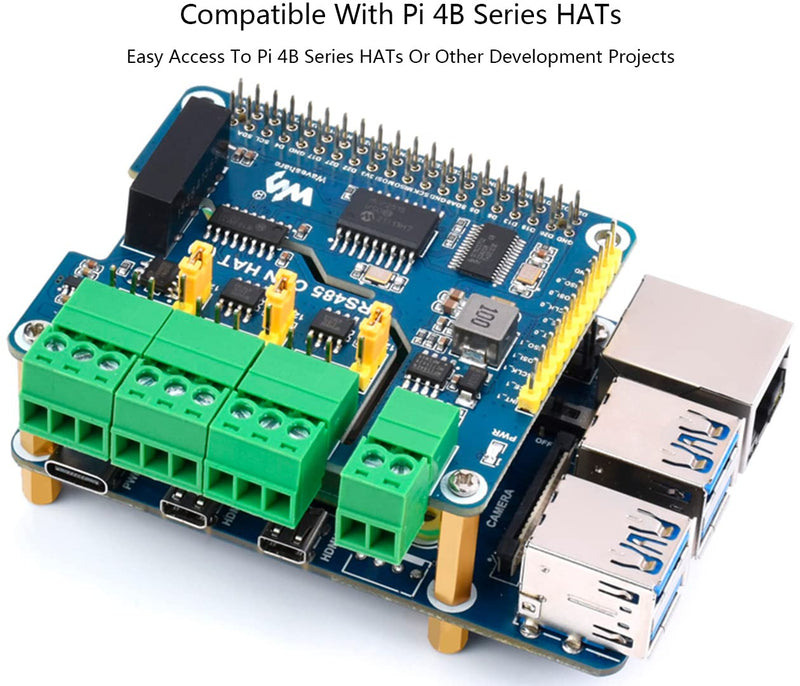 Compute Module 4 to Raspberry Pi 4 Adapter, Connect CM4 to Replace Raspberry Pi 4B, Alternative for Pi 4,Onboard 4-ch USB 3.0,RJ45 Gigabit Ethernet Port,PoE Header,Compatible with Pi 4B Series Hats CM4 To Pi 4B
