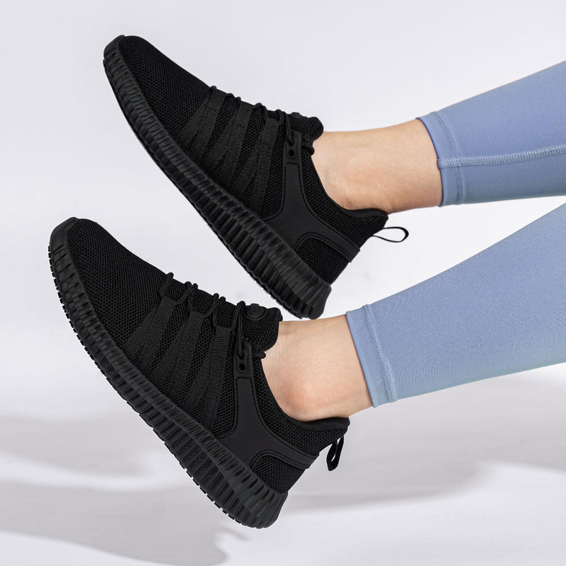 Slip On Sneakers Women Non Slip Work Shoes Water Resistant Comfortable Black Slip Resistant Breathable Lightweight Walking Shoe Zapatos Antideslizantes para Mujer, Black 8 Night Forest