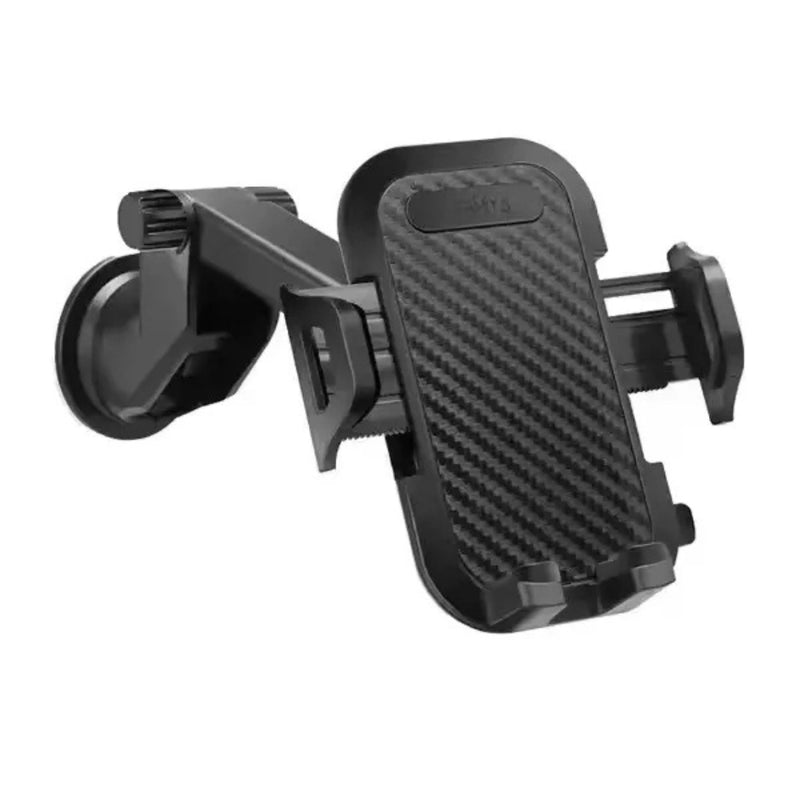 3-in-1 Car Phone Holder 360° Adjustable Car Phone Mount, Cell Phone Holders for Your Car for Dashboard Vent, All Smartphones & Car Models (Black) [122+LBS Strongest Suction & Stable Clamp Arm]