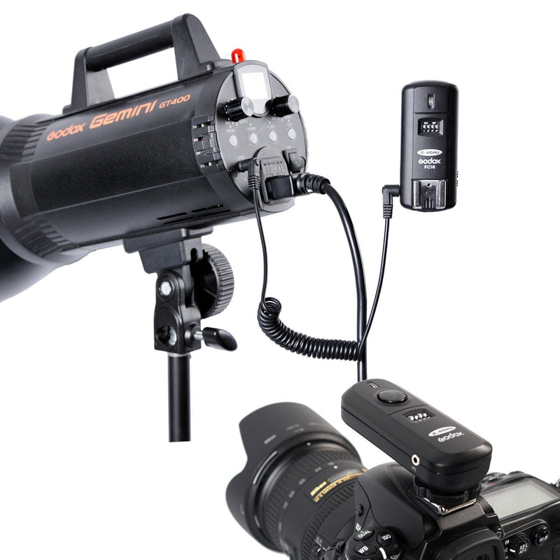Godox FC-16 2.4Ghz 16 Channels Studio Remote Wireless Flash Trigger with Remote Receiver for Nikon Camera D3100 D3200 D600 D90 D800E D800 D700 D300S D300 D200 D7100 D7000 D5100 D5000 D4 D3S D3X D2Xs