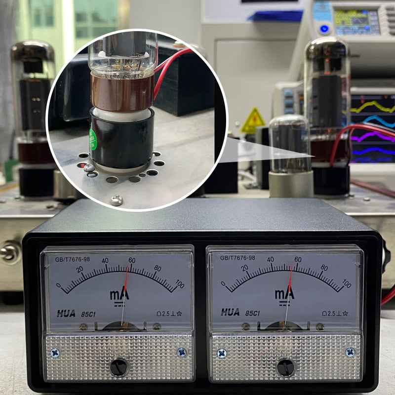 Nobsound 8-Pin Dual Bias Current Probes Tester Meter for EL34 KT88 6L6 6V6 6550 Vacuum Tube Amp Amplifier (2*Meter + 2*CT1-C, Cathode Current PRO Version)
