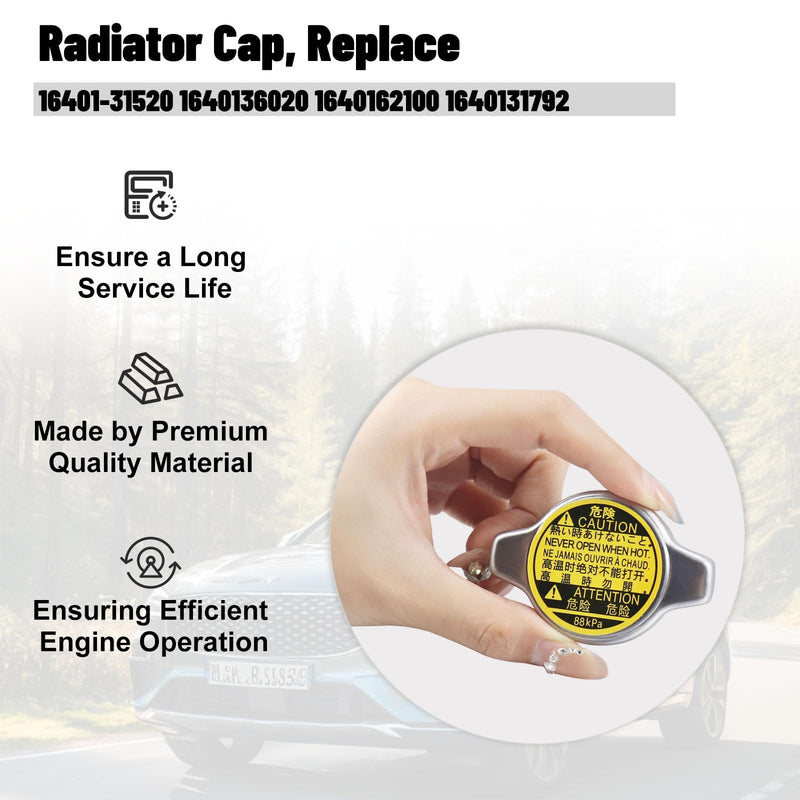 Radiator Cap 16401-20353 1640120353 Fits for Toyo-ta 1996-2000 4Runner,1989-2001 Camry,1993-2016 Corolla,2000-2006 Tundra,2003-2013 Ma-trix Pri-us Sequoia More by Sikawai