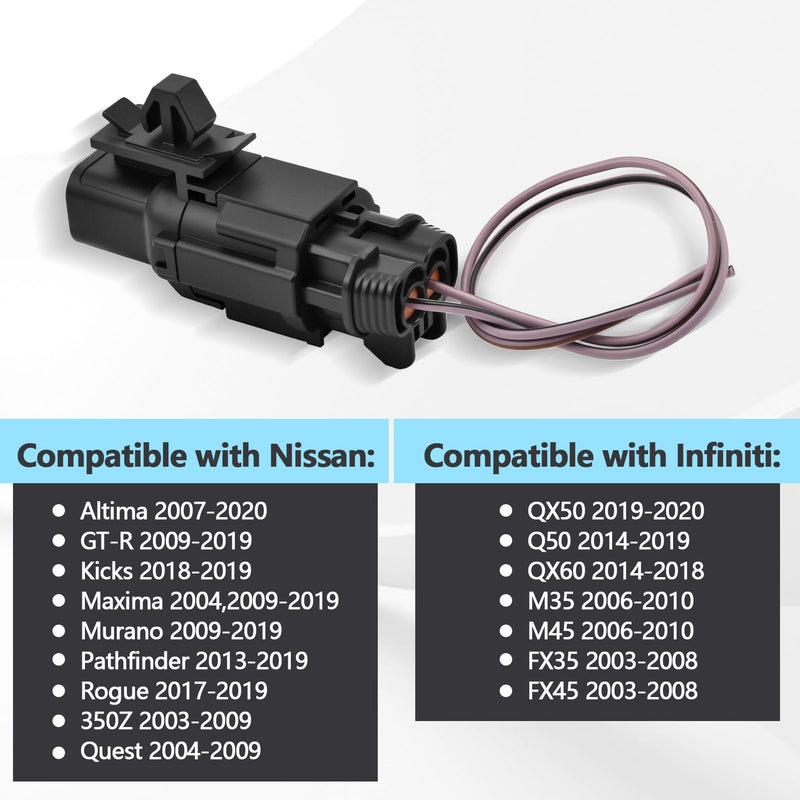 27722-3VA0A Ambient Air Temperature Sensor with Pigtail Harness Compatible with Nissan Altima GT-R Maxima Pathfinder Rogue 350Z Quest Kicks Murano, Infiniti QX50 Q50 QX60 M35 M45 FX35 FX45