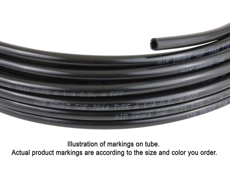 Mytee Products 3/8" OD x 50' Red SAE J844 Nylon Air Brake Tubing DOT Approved | Pneumatic Nylon Air Line Hose for Air Brake System 50 Feet 1 - Pack