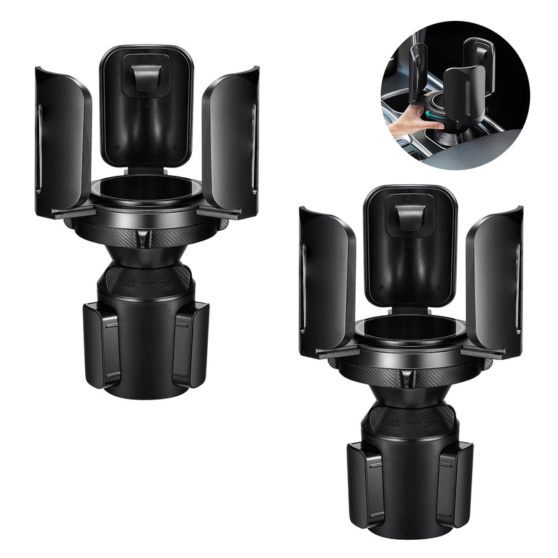 Car Cup Holder Expander Adapter (Adjustable) THIS HILL All Purpose Cup Holder Expander for Car with Rubber Fits Less Than 5.51" Large Bottles & Mugs & Foods & Drinks 1