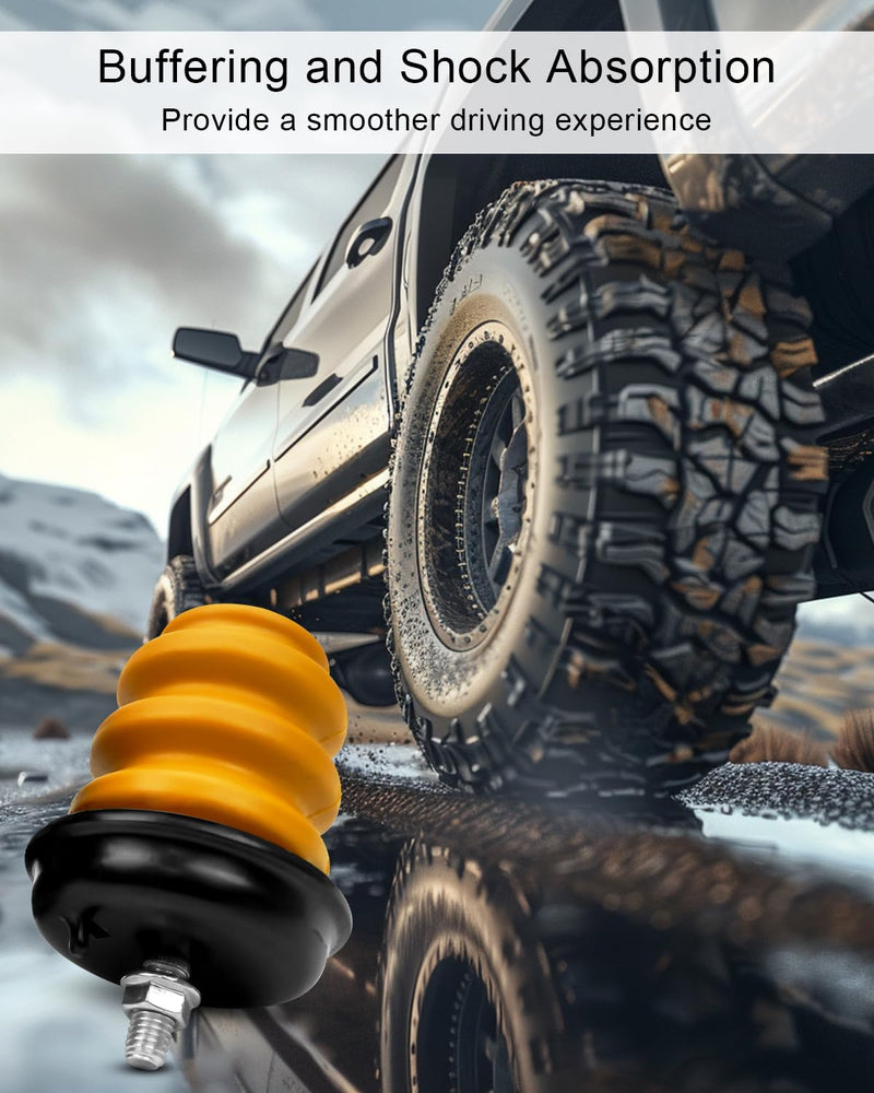Rear Frame Bump Stops Fit for Chevrolet Silverado GMC Sierra 1500 1999-2006, Durable Leaf Spring Axle Jounce Bumpers Replace 15712438 523-049