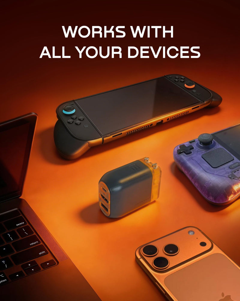 GENKI Covert Dock 3 Switch Dock 65W GaN HDMI 2.1 for Switch 2 | 4K120 HDR output, 65W GaN power, DP 1.4, universal USB-C compatibility, travel-ready with adapters for 150+ countries