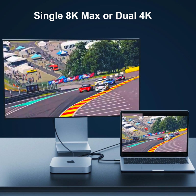 Thunderbolt 4 Cable 40Gbps [10Ft 3M] Braided, PD Charging, High-Speed Data Transfer & 8K@60Hz 4K@144Hz, USB C for Thunderbolt 3, USB4, MacBook Pro, iPad Pro, Docking, eGPU, Monitor, SSD 10Ft（3M） 100W