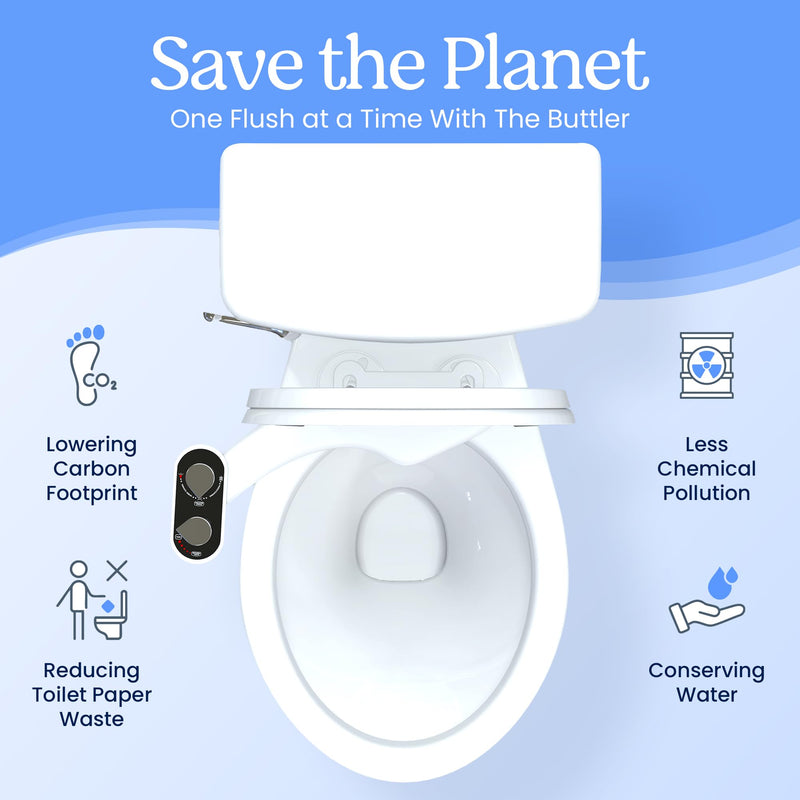 CLEAR REAR Bidet Attachment for Toilet Seat - Non-Electric with Self Cleaning Dual Nozzles, Leak Proof Connectors, Adjustable Water Spray, Rear & Feminine Wash - Hygienic Bathroom Upgrades (Black) A. Cold Water/Black 1.0