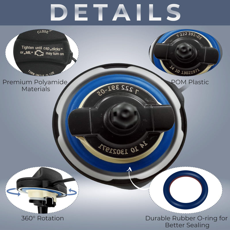 Gas Cap, Fuel Cap For BMW Mini Cooper, 3 4 5 6 7 Series X1 X2 X3 X4 X5 X6 M3 M4 M5 M6 Z4 128i 135i 228i 320i 323i 325i xi 328i 330i 335i 428i 525i 528i 530i 535i GT 650i 740i 745i 750i, 16117222391