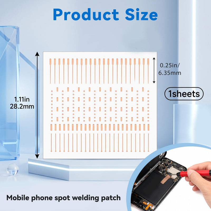 PCB Trace Repair Kit, Soldering Block Circuit Board Repair Kit | 208 Dot Repair Spots No-Trace Solder Piece Rework Pad Copper Soldering Kit for Phone Welding Equipment Accessories