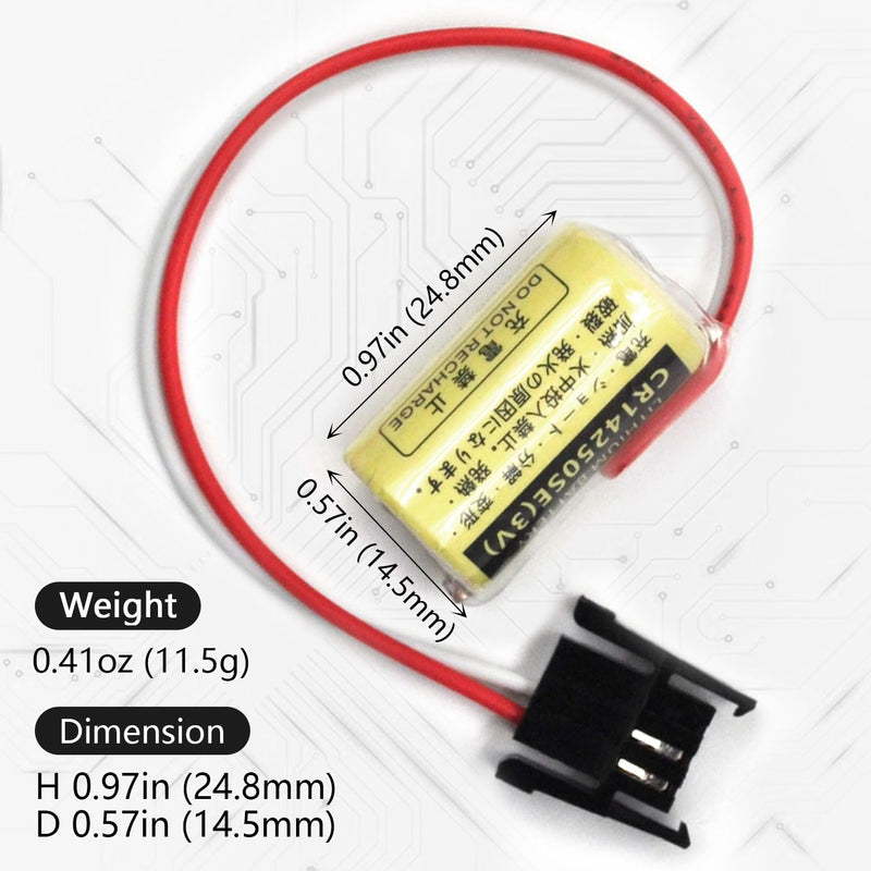 (5-Pack) 3V 600mAh Lithium Battery for Allen Bradley 1747-BA 1769-BA 1756-BA1 1746-BAS 1747-PT1 SLC-500 SLC-5/01 5/02 5/03 5/04 5/05 PLC-2 PLC-3 PLC-5 MINI-PLC-2 Industrial Memory Backup Cell