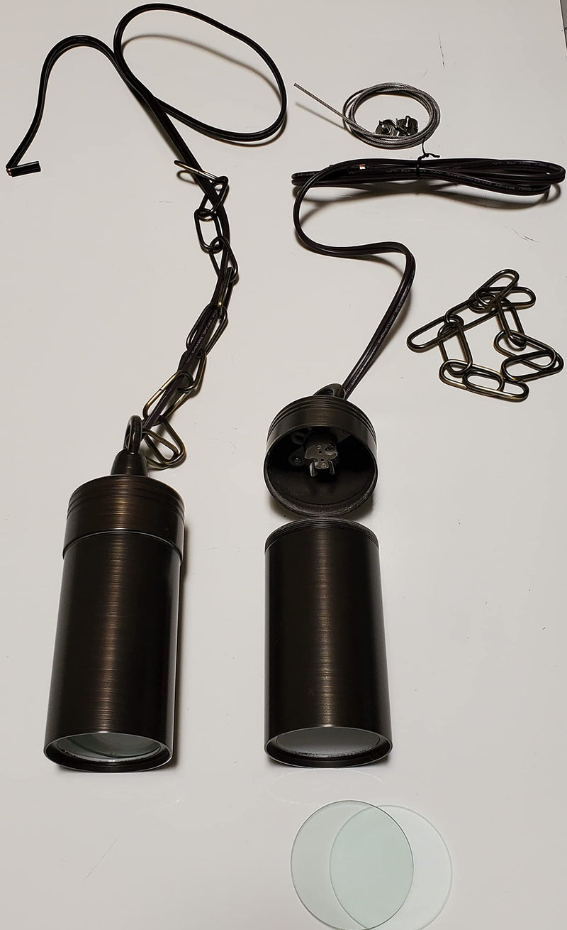Ironsmith Lighting Products Oil-Rubbed Bronze Hanging Light Fixture - Solid Brass Pendant Lights, LED and Halogen Compatible - Moon Lighting Style Pendant Light Shade