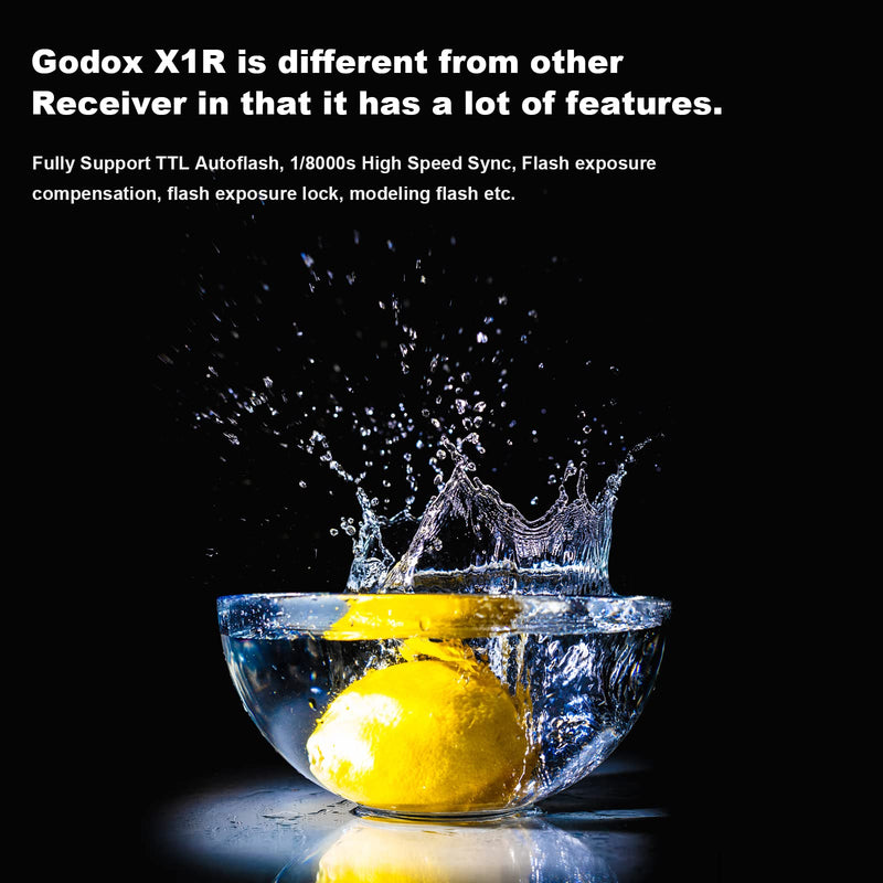 Godox X1R-N i-TTL 2.4G Wireless Remote Flash Trigger Receiver Compatible for Nikon Camera, HSS1/8000s, 5 Groups and 32 Channels,2.4G Wireless X System (Receiver Only)