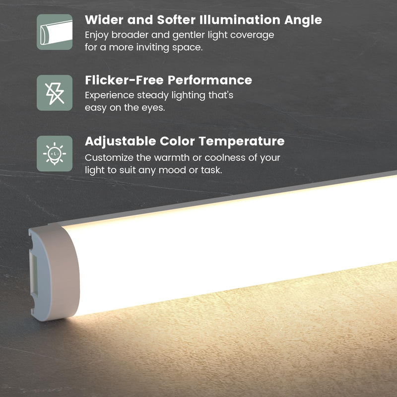 Under Cabinet Lighting Plug in with APP Control, 3 PCS 12 Inchs Light Strip, 5 Color Dimmable Super Bright Led, 690 Lm 12W, Under Counter Light for Kitchen, Counter, Shelf White Case 12" 3-Bar