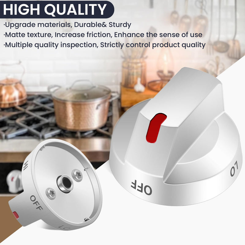 Upgraded DG94-04167 Gas Stove Knobs(5pcs), NX60A6511SS Knobs, Replace DG94-04167A DG94-04167D Knob, Fit for Samsung Stove NX60A6511SS/AA NX60A6711SS/AA NX60A6751SS Knob DG94-04167, DG94-04167L