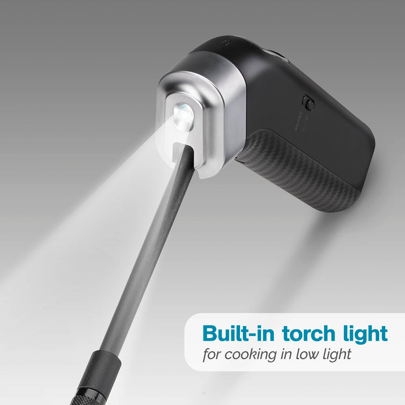 Polder Smart Probe Instant Read Thermometer, Meat Thermometer for Grilling and Cooking, Comes with 2 Removable Probes and 10 Preset Temperatures, Built-in Torch Light, Backlit Screen Digital Display