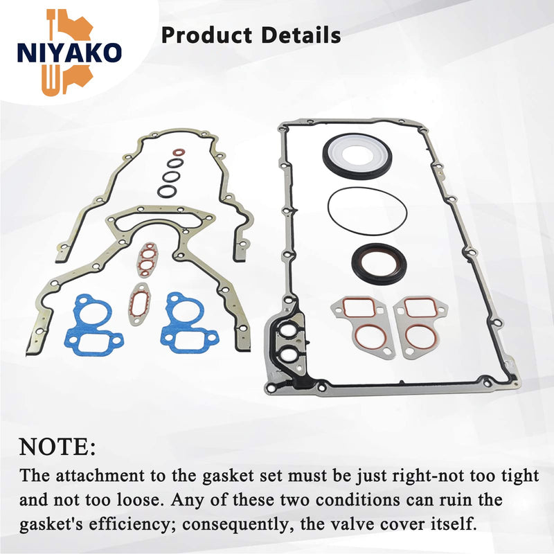 Engine Conversion Lower Gasket Set Replacement# CS9284 CS5975A C293CS-A CS5975 Fit 1997-2011 Chevy GMC C‘-adillac CTS Saab 5.7L 6.0L 6.2L