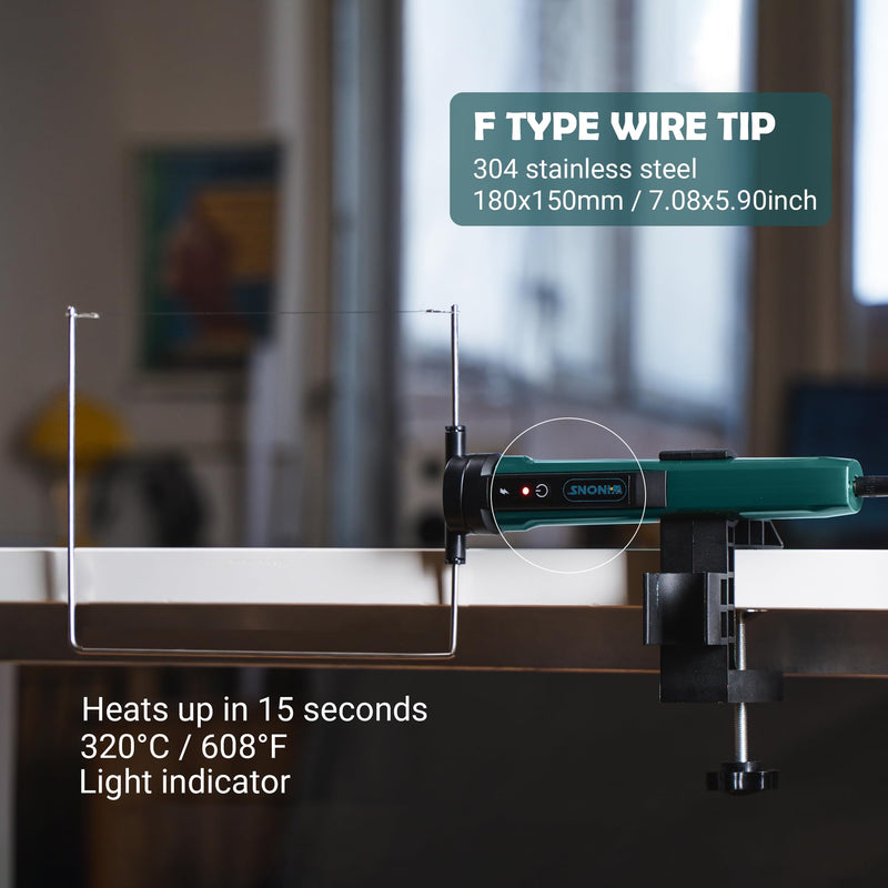 WINONS Hot Wire Foam Cutter Tool, WFC0010 Styrofoam & Polystyrene Cutter 450°C (842°F), 4 Quick-Change Tips, German Typ 2000 Wire, EPS EPE EVA XPS (Kit of 4)