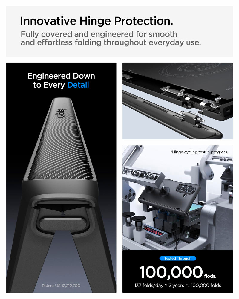 Spigen Slim Armor Pro MagFit for Galaxy Z Fold 8 Ultra Case, Black | Spring Hinge Protection, Air Cushion Technology, Compatible with MagSafe, SecuLink, Camera Plateau Protection