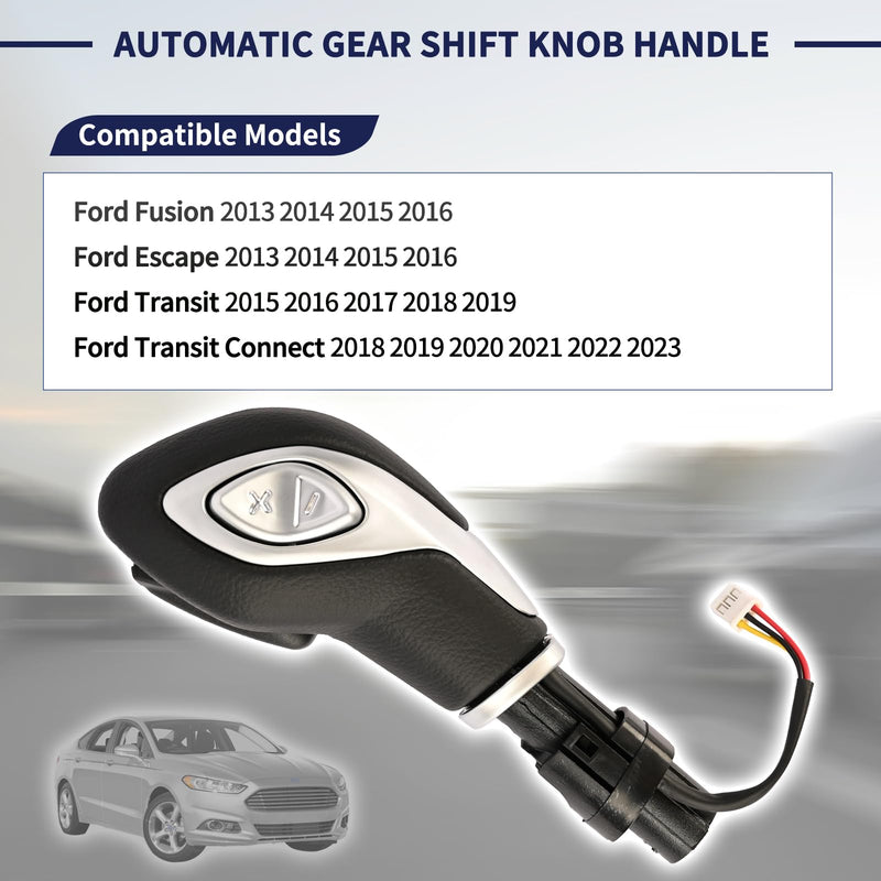 Automatic Gear Shift Knob Handle with Button DG9Z-7213-EA for Ford Fusion 2013-2016 / Escape 2013-2016 / Transit 2015-2019 / Transit Connect 2018-2023 Gear Shifter Lever Selector (Matte) Matte