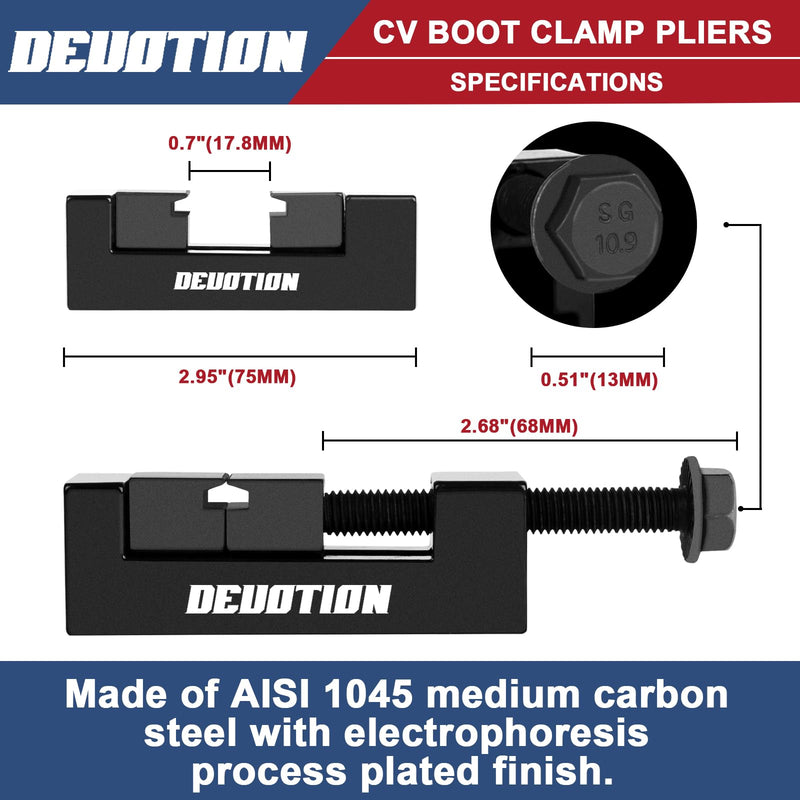CV Boot Clamp Pliers for Drive Shaft Axle Clamping - Single Ear Hose Tool Compatible with Toyota Lexus OEM 09521-24010 1PC