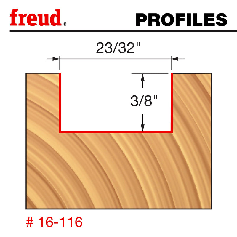 Freud 16-116 23/32-inch (Dia.) Mortising Bit with 1/2-inch Shank