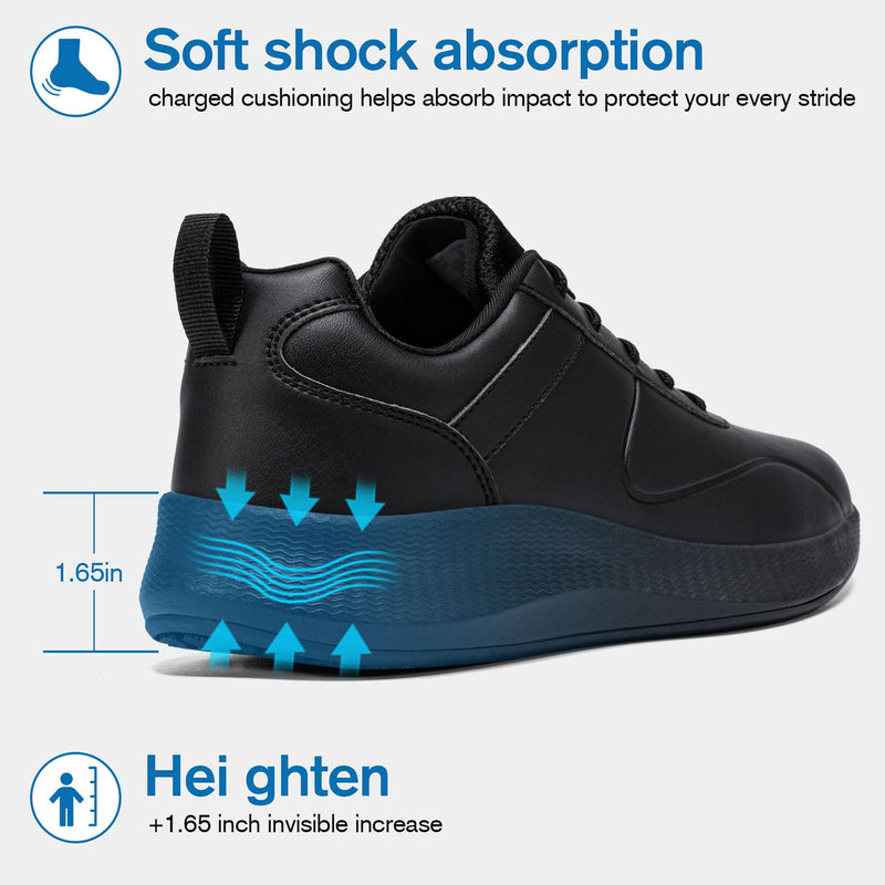 Non Slip Work Shoes for Women Food Service Lightweight Waterproof Kitchen Chef Shoe Restaurant Walking Sneakers Nursing Slip Resistant Footwear, Black 7