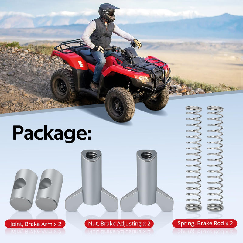 2 Sets Rear Brake Adjuster Hardware Kit Adjusting Nut for Honda FourTrax 300 Rancher 350 400 420 Foreman 400 500 520 Recon 250 TRX250EX TRX250X TRX200 TRX90 TRX70 ATC250 ATC200 ATC125