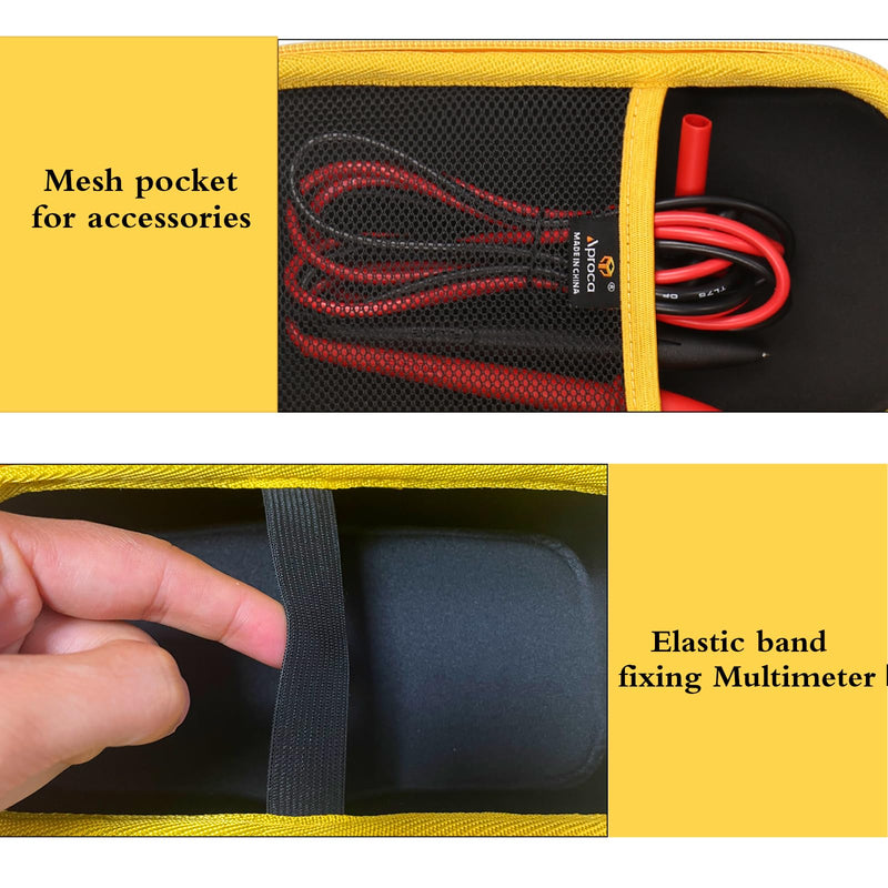 Aproca Case Compatible with Fluke 15B+ 17B+ Digital Multimeter, Portable Storage Bag for Accessories (Case Only)