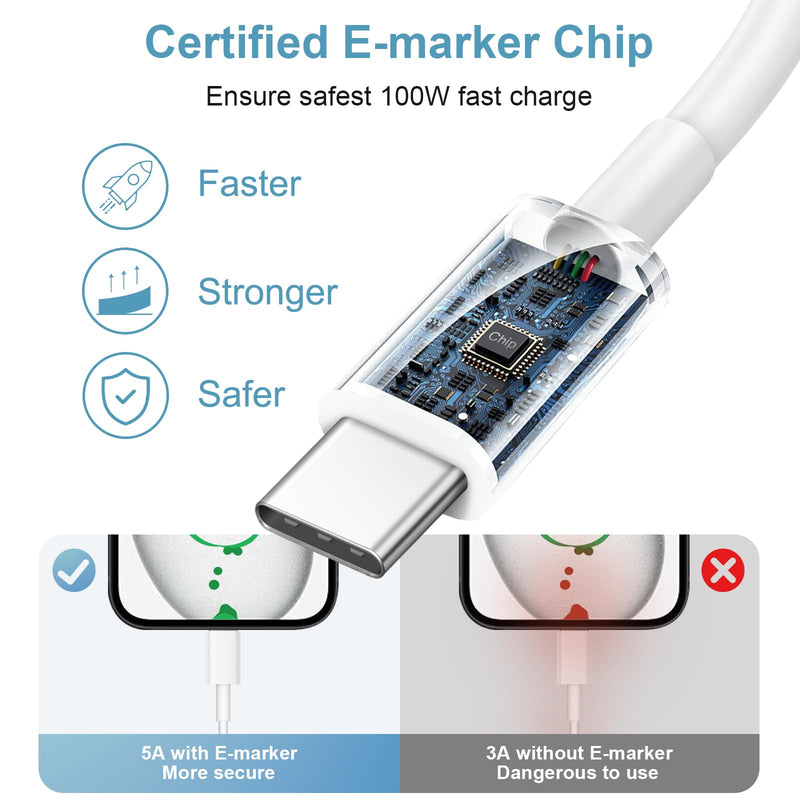 iPhone 15 USB to USB C Cable Carplay [MFi Certified] 5 Ft Carplay Cable Car Charger Cord for iPhone 15 15 Pro Max 15 Plus, iPad 10th Gen, iPad Air 5th/ 4th Gen,Mini 6th Gen 5FT White 2