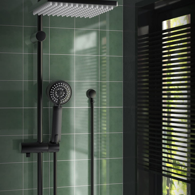 Wall Mounted Supply Elbow, Wall Elbow for Hand Shower, Solid Brass Round Wall Supply Elbow, Check Valve Included (Matte Black) Black,Brass