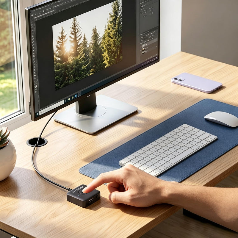 PC Power Button, Computer PC Power Switch, External PC Power Button | with USB 2.0, PC ON Off Reset, for PC Desktop Motherboard