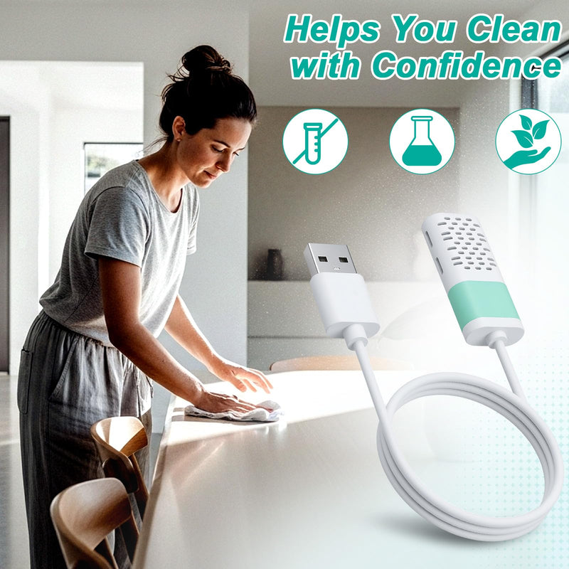 2 Pcs Sodium Hypochlorite Generator with 1 Box Chlorine Test Strips, Water Electrolyzer Maker for Cleaning, Disinfecting, and Deodorizing at Home or Kitchen 2