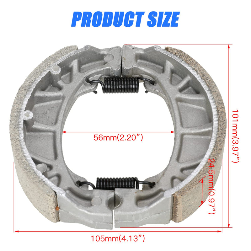 YOXUFA Mini Bike Brake Lever Kit Drum Brake Cable Shoes Replacement for Coleman CT200U CT200U-EX BT200X Baja Warrior Heat MB200 Massimo Axis M200 Predator 212 196cc 200cc Parts W/ 22mm 7/8" Handle brake lever+ brake shoe+ brake cable