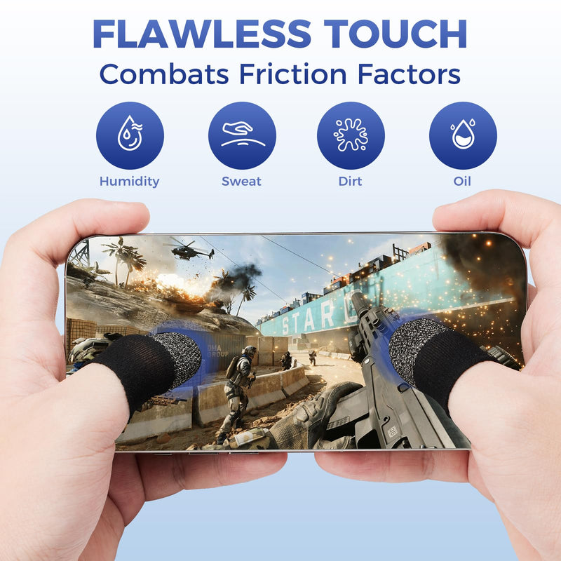 5 Pairs Cell Phone Game Finger Cover+100g Silicone Sweat-Absorbing Pouch | Efficient moisture absorption and breathability,sweat-absorbing and breathable,Sweat-absorbing band quickly absorbs sweat