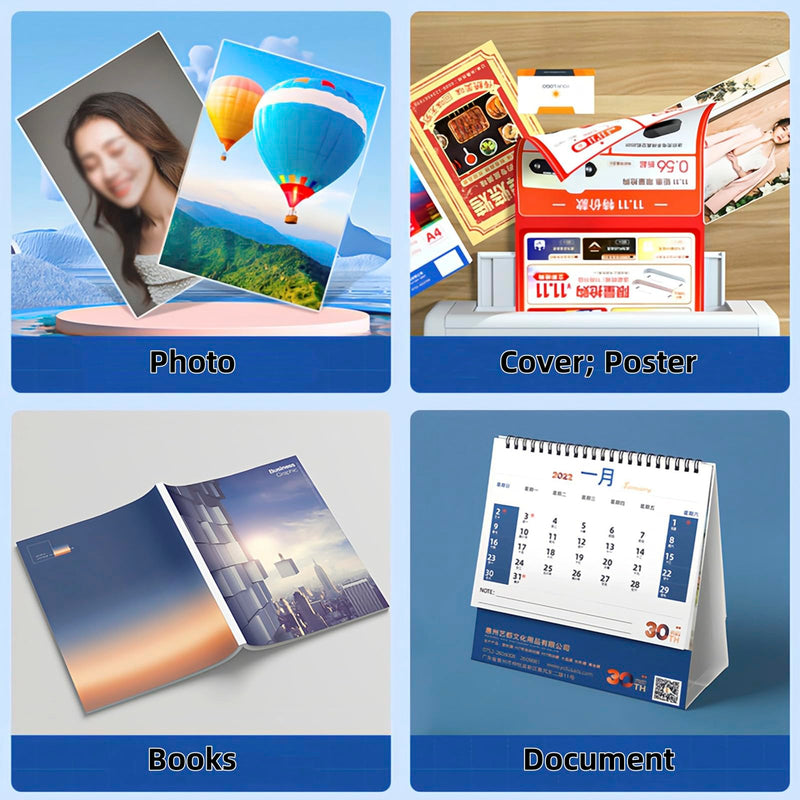 12.5 in x 656 ft Glossy Thermal Laminating Film, 1" Poly-in Core for Hot Roll Laminating Machine 28 mic Thickness